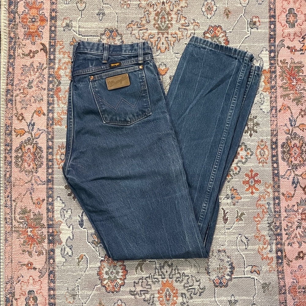 Men's Western Blue Straight Jeans